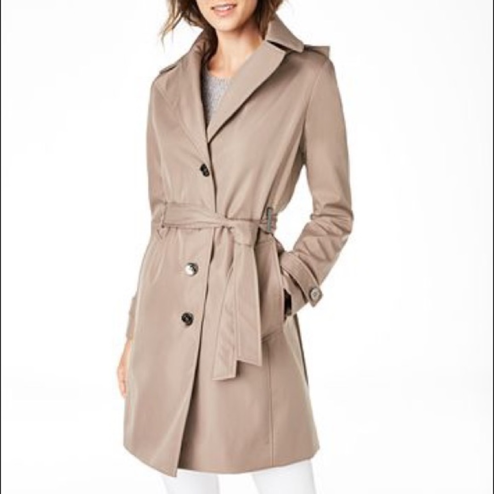 Calvin Klein Belted Water Resistant Trench Coat